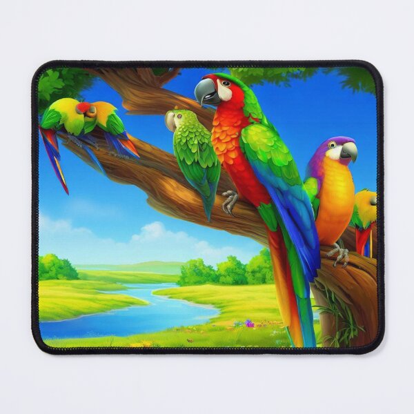 Item preview, Tropical paradise: Colorful parrots in their natural environment designed and sold by FotoworldEdel.