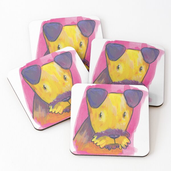 Item preview, Earl Stormpaw – Energetic Irish Terrier as a colorful portrait designed and sold by Laura Hartleif.