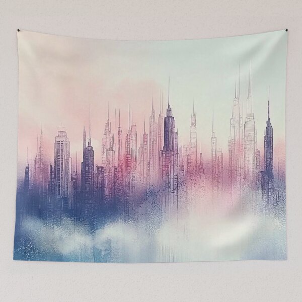 Item preview, Skyscrapers in the Fog designed and sold by VisionaryStyle.