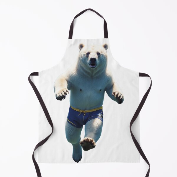 Item preview, polar bear with swimming trunks designed and sold by HorizonStores.