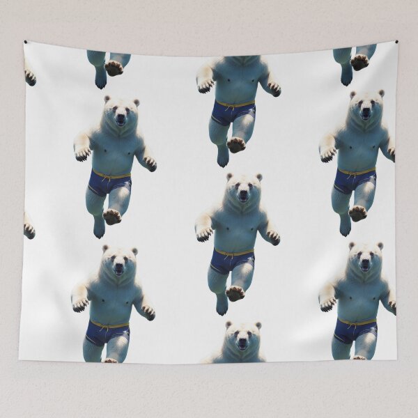 Item preview, polar bear with swimming trunks designed and sold by HorizonStores.