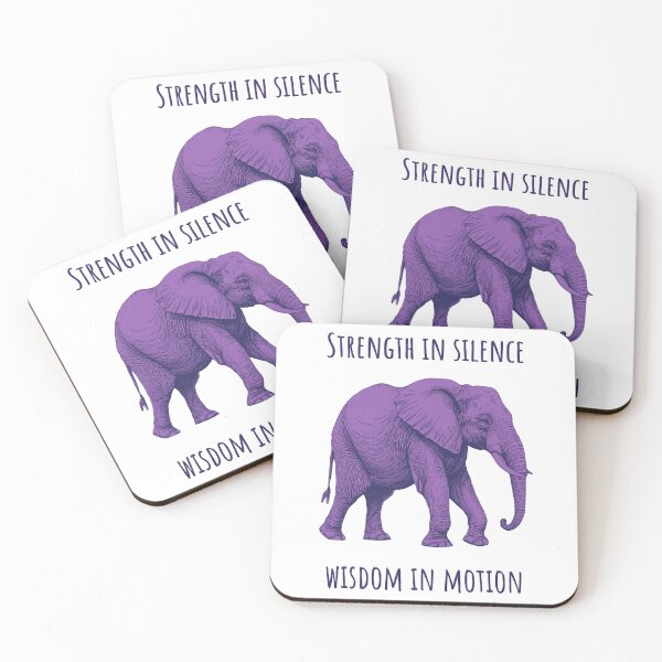 Item preview, Strength In Silence Wisdom In Motion - Elephant Animales designed and sold by Wildom.