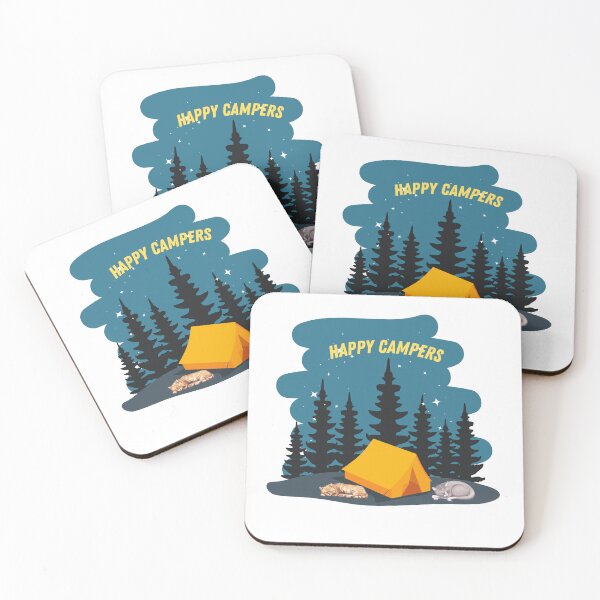 Item preview, Happy camper kitties designed and sold by Purrs & Snuggles Designs.