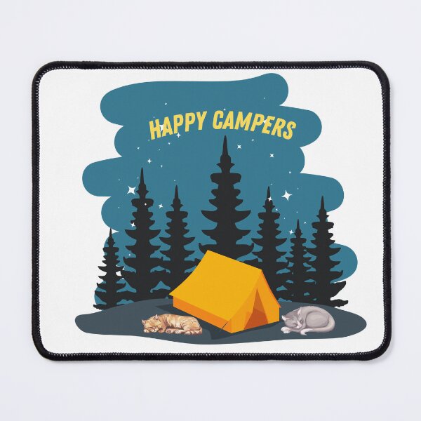 Item preview, Happy camper kitties designed and sold by Purrs & Snuggles Designs.