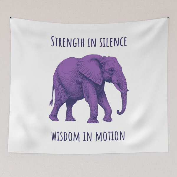 Item preview, Strength In Silence Wisdom In Motion - Elephant Animales designed and sold by Wildom.