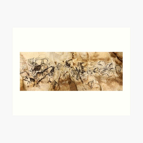 Chauvet Lions and Rhinos Art Print
