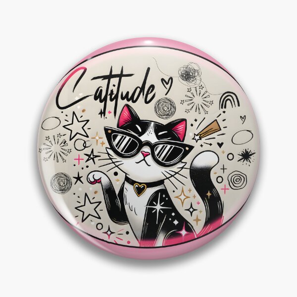 Item preview, Catitude: Cool Cat with Sunglasses designed and sold by AdelkoDesigns.
