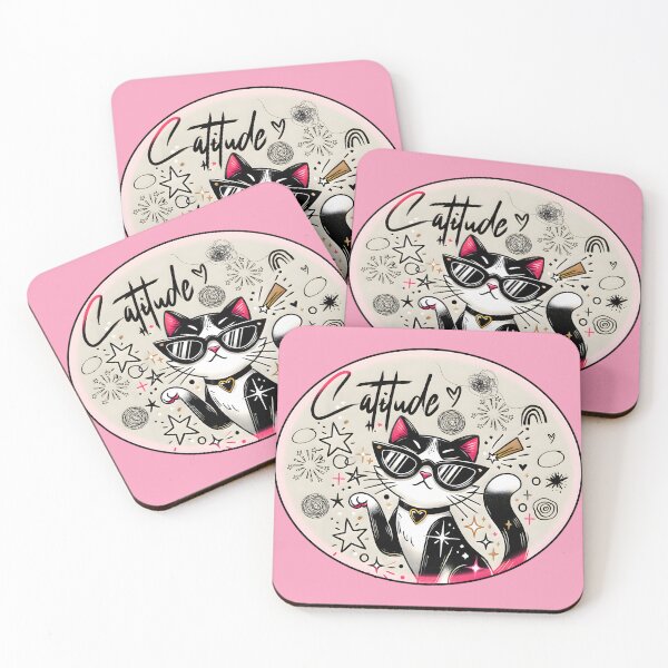 Item preview, Catitude: Cool Cat with Sunglasses designed and sold by AmvaDesigns.