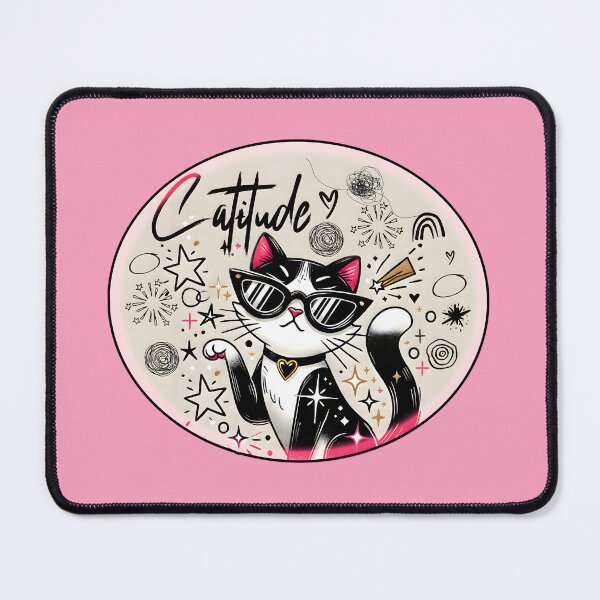 Item preview, Catitude: Cool Cat with Sunglasses designed and sold by AdelkoDesigns.