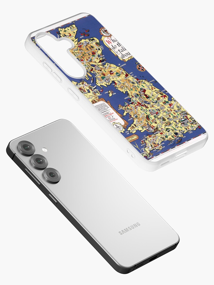 Thumbnail 2 of 4, Samsung Galaxy Phone Case, Map of the UK. 1951. designed and sold by colourfind.