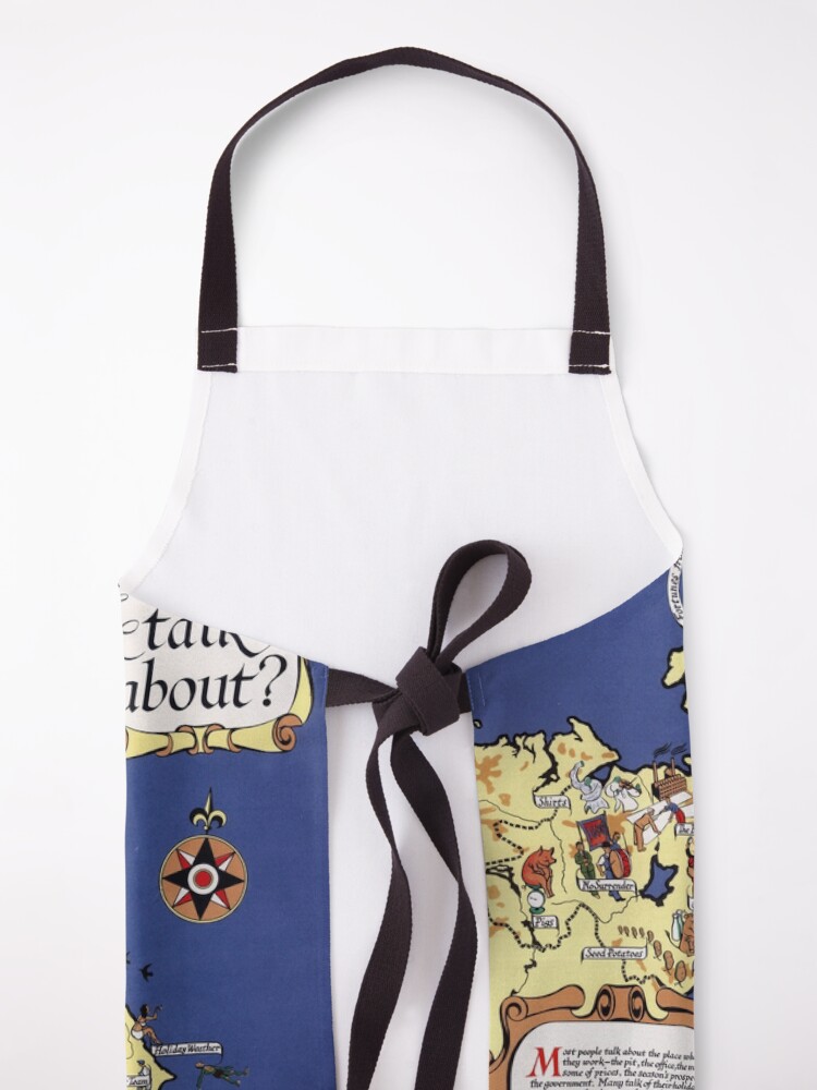 Thumbnail 5 of 6, Apron, Map of the UK. 1951. designed and sold by colourfind.