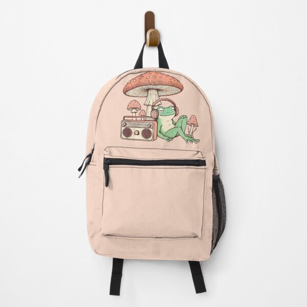 Artikelvorschau, Frosch genießt Musik unter einem Giftpilz, ästhetischer Frogcore entworfen und verkauft von coloursforkids.
