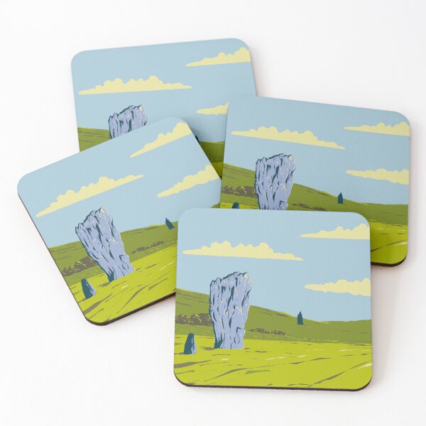 Item preview, Stone Circles in Avebury in Wiltshire England WPA Poster Art designed and sold by patrimonio.