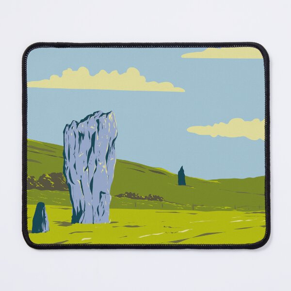 Item preview, Stone Circles in Avebury in Wiltshire England WPA Poster Art designed and sold by patrimonio.