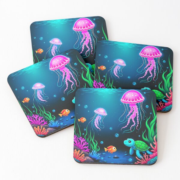 Item preview, Copy of Vibrant Ocean Fantasy with Jellyfish and Turtles designed and sold by Taans-Creation.