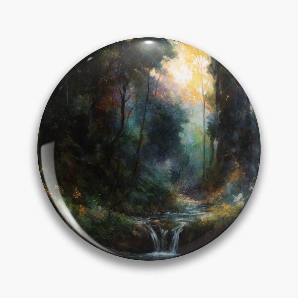 Item preview, Serenity at Dawn: An Enchanted Forest (Extreme Contrast) designed and sold by ShroomSquirrel.