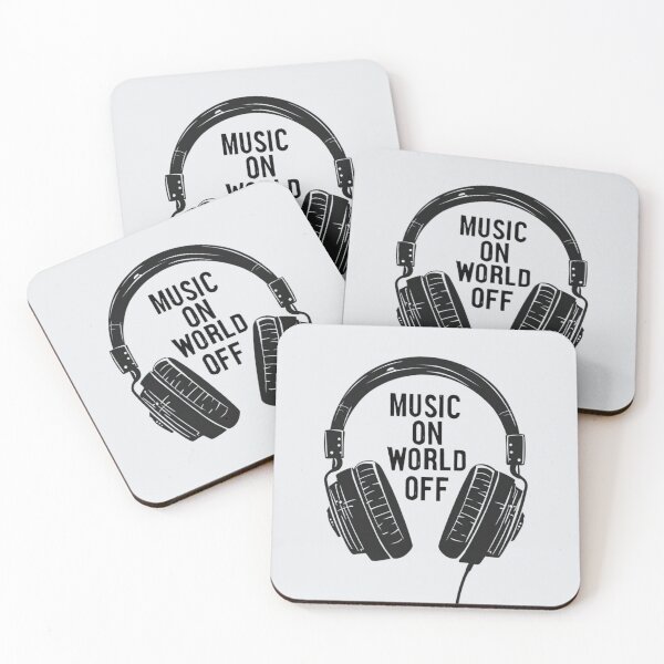 Item preview, Music On, World Off Headphones  designed and sold by Jollys-ArtShop.