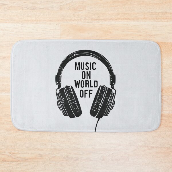 Item preview, Music On, World Off Headphones  designed and sold by Jollys-ArtShop.