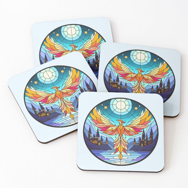 Item preview, magical phoenix with enchanted sky designed and sold by folklorewhisper.