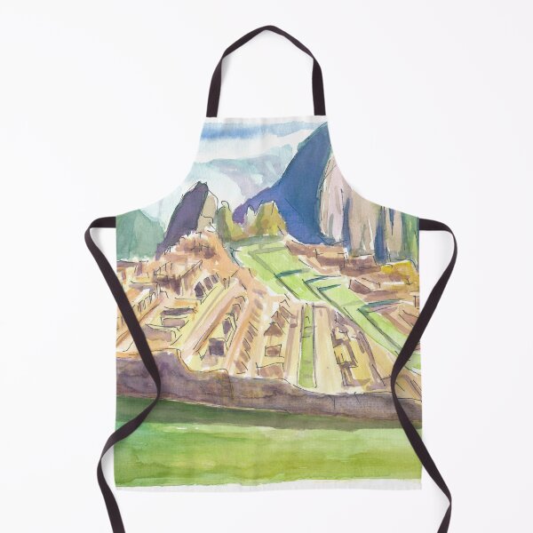 Item preview, Majestic Machu Picchu Watercolor with Andes Mountain View designed and sold by artshop77.