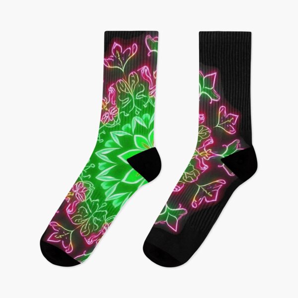 Item preview, Floral Neon Mandala designed and sold by Mr Reindeer.