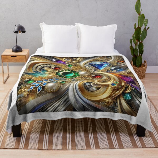 Item preview, Radiant Jewel-Toned Luxury Abstract Masterpiece designed and sold by Bilikaru.