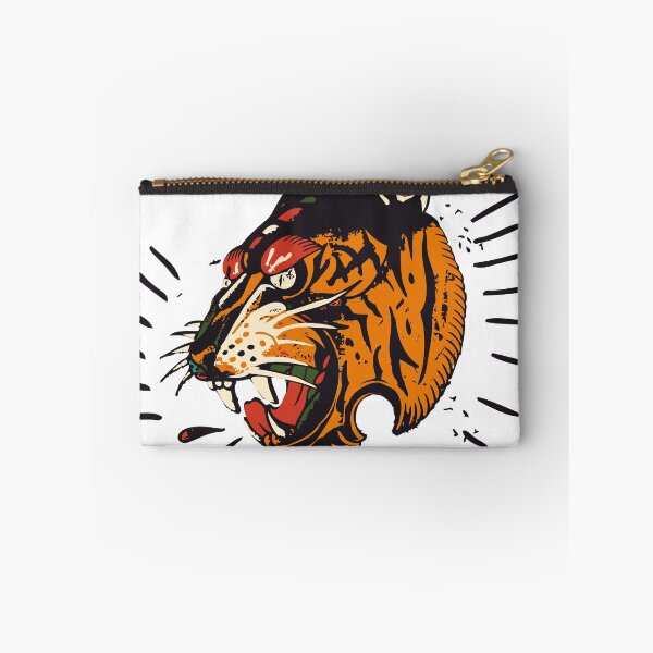 Item preview, old school tiger hipster skulls tattoo design logo brand designed and sold by Achille3777.