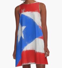 Puerto Rico Flag Reworked No. 66, Series 3 A-Linien Kleid