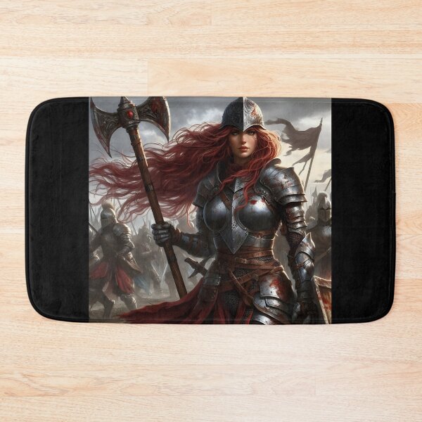 Item preview, Medieval Redhead Knight Woman designed and sold by GalleryBrisArt.