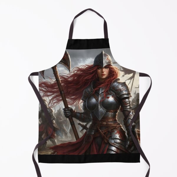 Item preview, Medieval Redhead Knight Woman designed and sold by GalleryBrisArt.