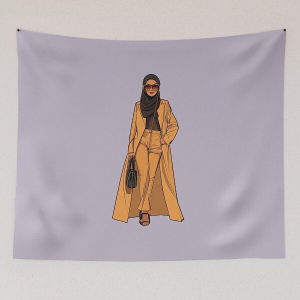Item preview, Mustard Yellow Hijab Fashion Sticker - Bold & Modern Modest Style Design | Ramadan designed and sold by ThisTee.
