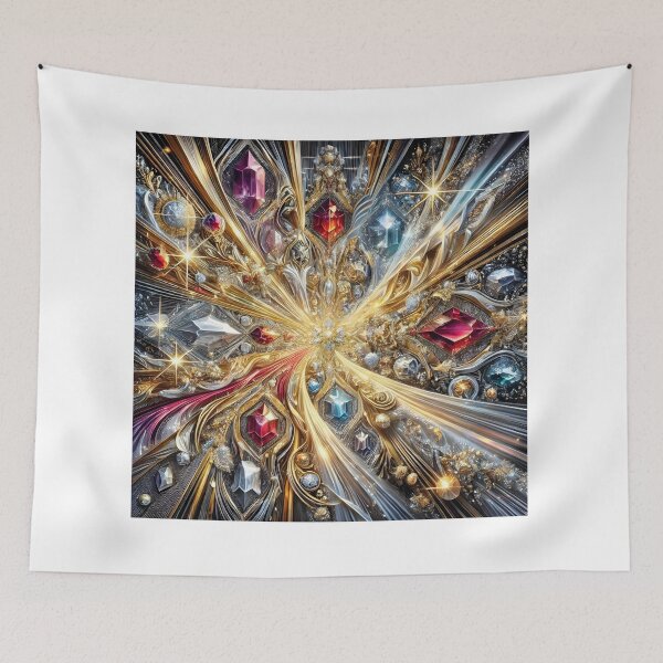 Item preview, Exquisite Gemstone-Inspired Opulent Abstract Art designed and sold by Bilikaru.
