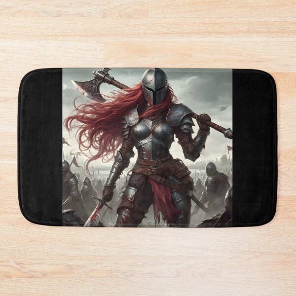 Item preview, Medieval Redhead Knight Woman designed and sold by GalleryBrisArt.