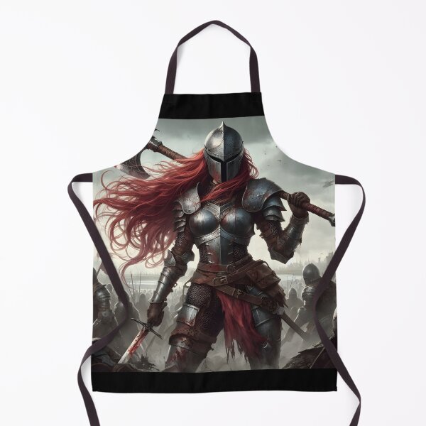 Item preview, Medieval Redhead Knight Woman designed and sold by GalleryBrisArt.