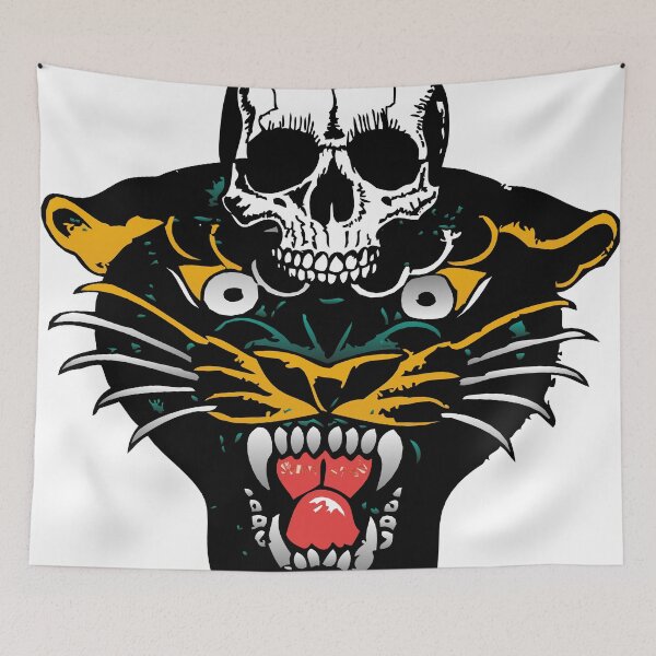 Item preview, panthere tattoo skull black skull old school designed and sold by Achille3777.