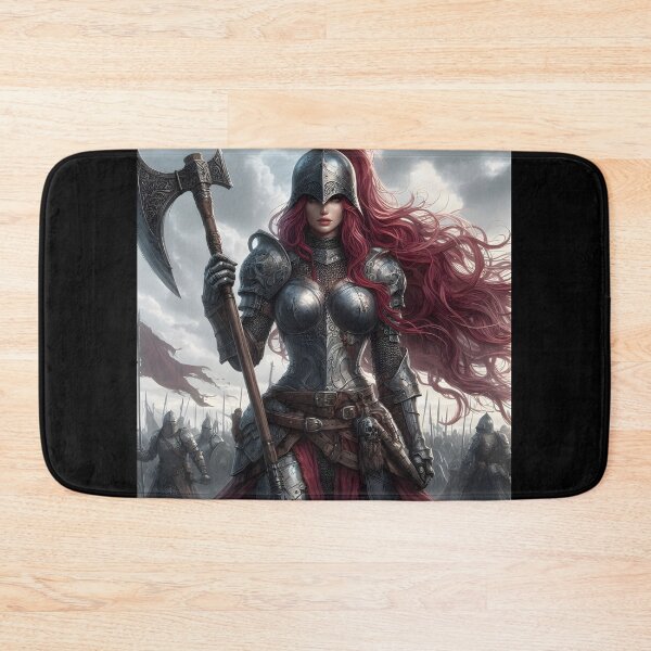 Item preview, Medieval Redhead Knight Woman designed and sold by GalleryBrisArt.