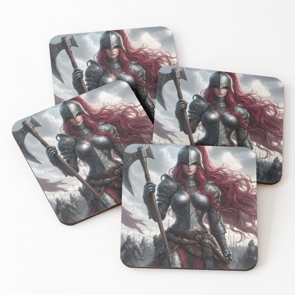 Item preview, Medieval Redhead Knight Woman designed and sold by GalleryBrisArt.