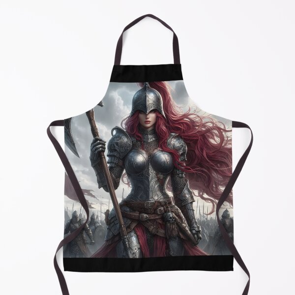 Item preview, Medieval Redhead Knight Woman designed and sold by GalleryBrisArt.