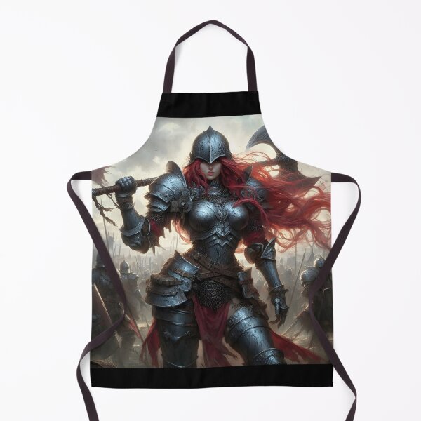 Item preview, Medieval Redhead Knight Woman designed and sold by GalleryBrisArt.