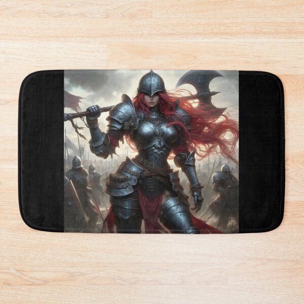 Item preview, Medieval Redhead Knight Woman designed and sold by GalleryBrisArt.