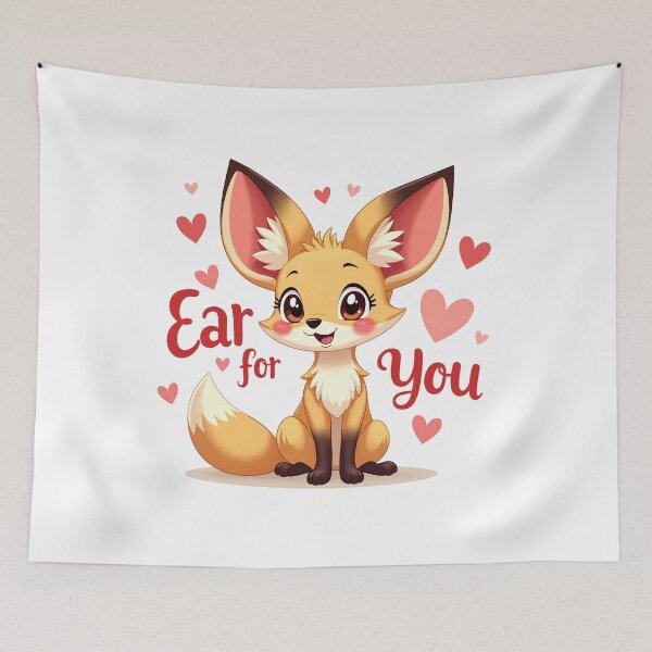 Item preview, Cute Valentine Fox - Ear for You designed and sold by Bulwshop.