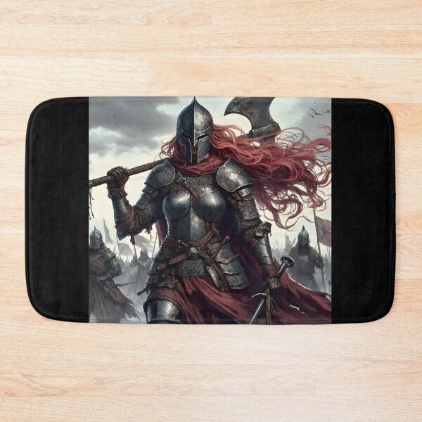 Item preview, Medieval Redhead Knight Woman designed and sold by GalleryBrisArt.