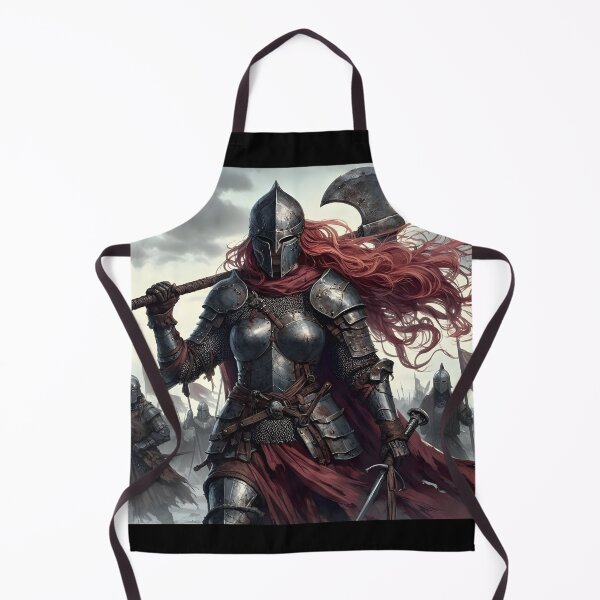 Item preview, Medieval Redhead Knight Woman designed and sold by GalleryBrisArt.