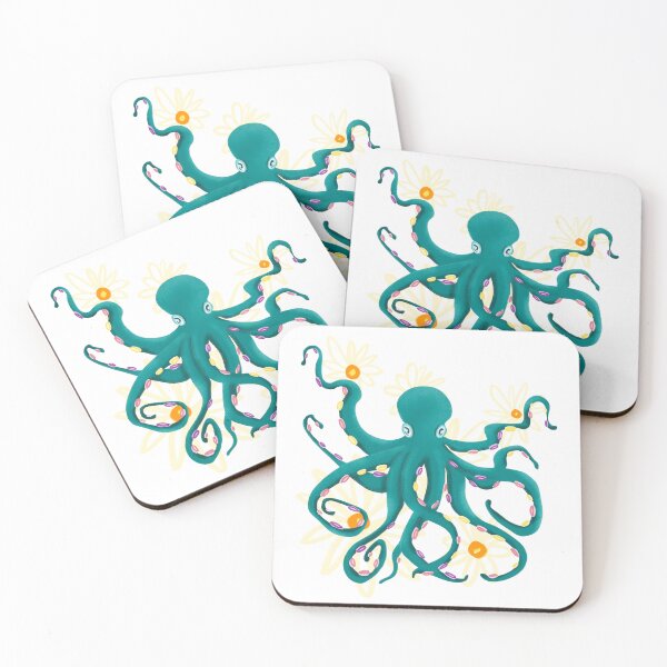Item preview, Colorful Octopus Illustration on Flowers – Vibrant and Stunning Art Design designed and sold by Pandositive.