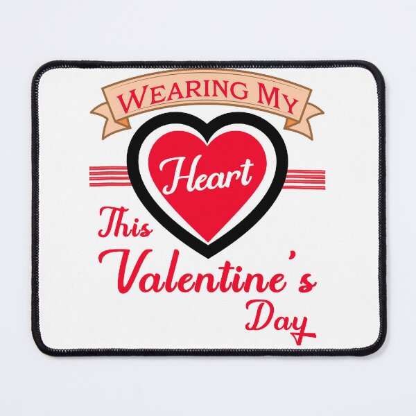 Item preview, Wearing My Heart This Valentine’s Day - Cute Love Gifts designed and sold by PrintSparkDesigns.