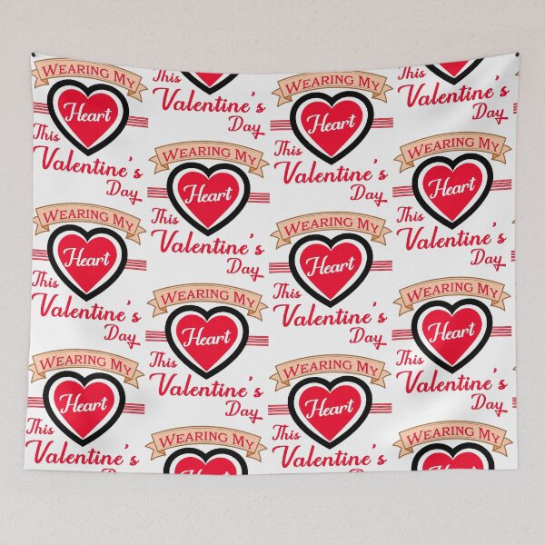 Item preview, Wearing My Heart This Valentine’s Day - Cute Love Gifts designed and sold by PrintSparkDesigns.