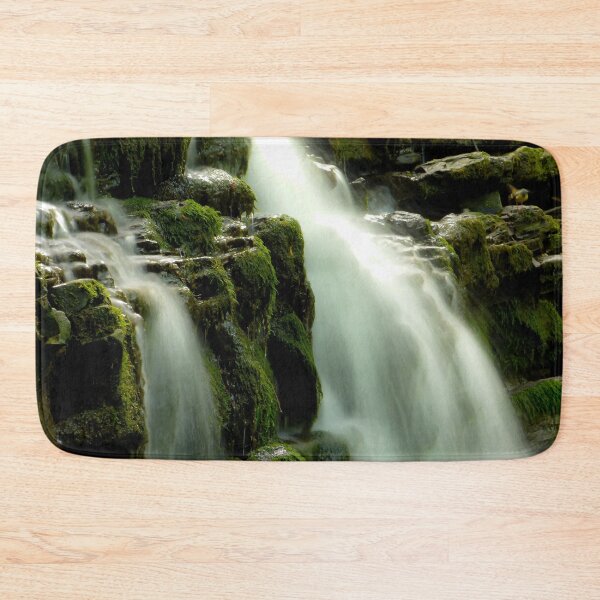 Item preview, Moss-Covered Waterfall Nature Art Print designed and sold by MajikFlower.
