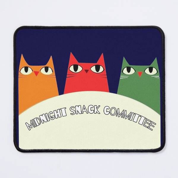Item preview, Midnight Snack Committee. Feline fun design. Text Version. designed and sold by Shoot-The-Moon.