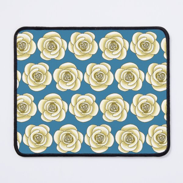 Item preview, Pretty White Roses on Blue Pattern designed and sold by scome.
