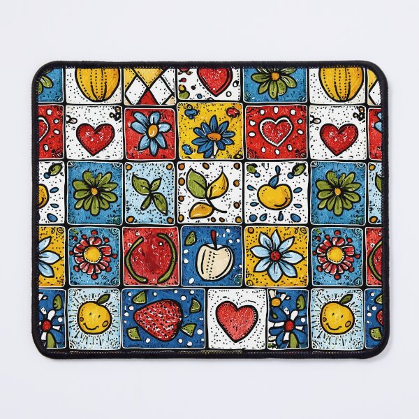 Item preview, Brightly colored ceramic-style tile illustration designed and sold by Piotrek0001.